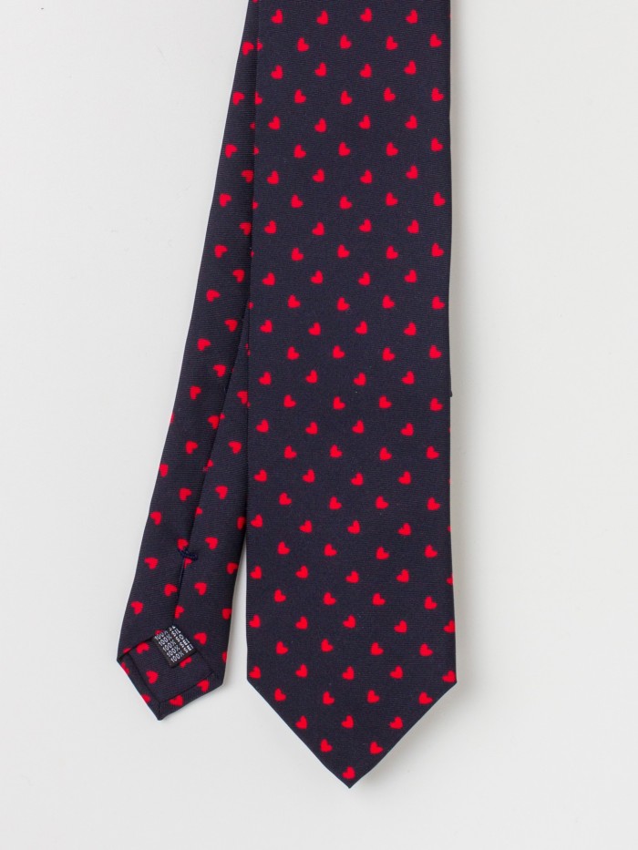 BLUE HEART DANDY SILK TIE