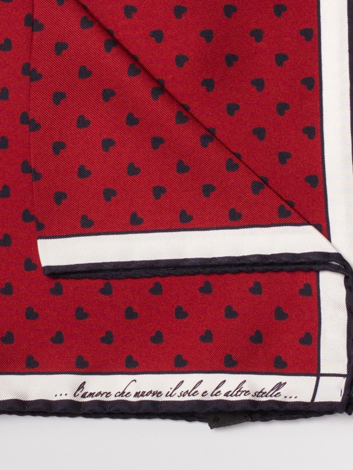 BORDEAUX HEART SILK DANDY...