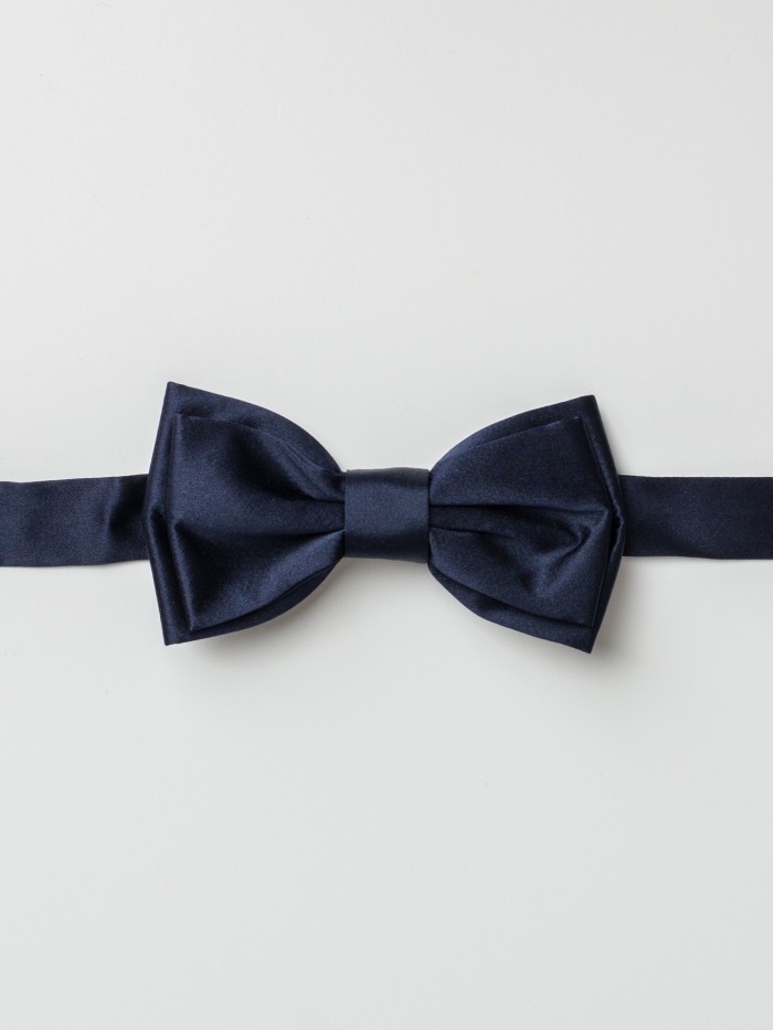 BLUE SILK GENTLEMAN BOW-TIE