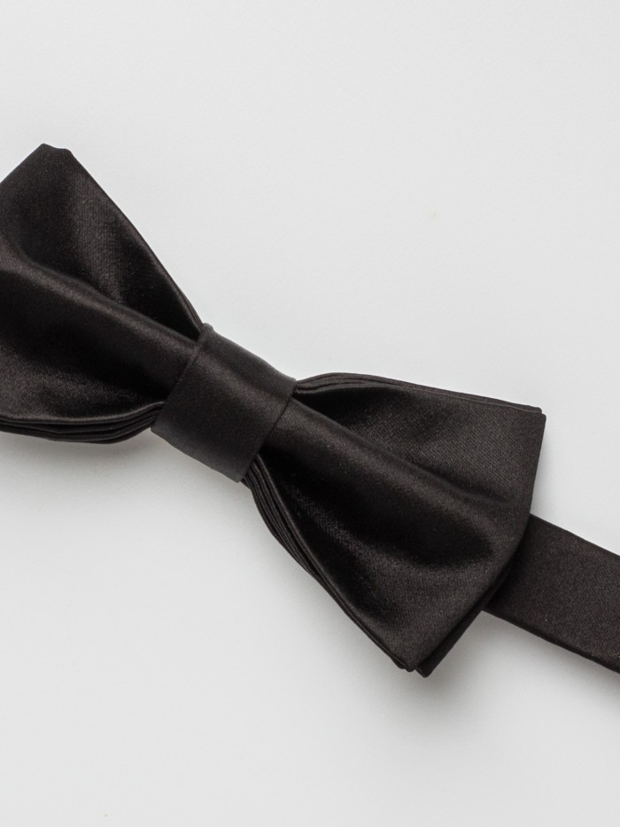 BLACK GENTLEMAN SILK BOW-TIE