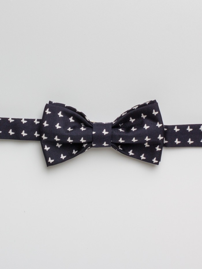 BLUE BUTTERFLY SILK BOW-TIE