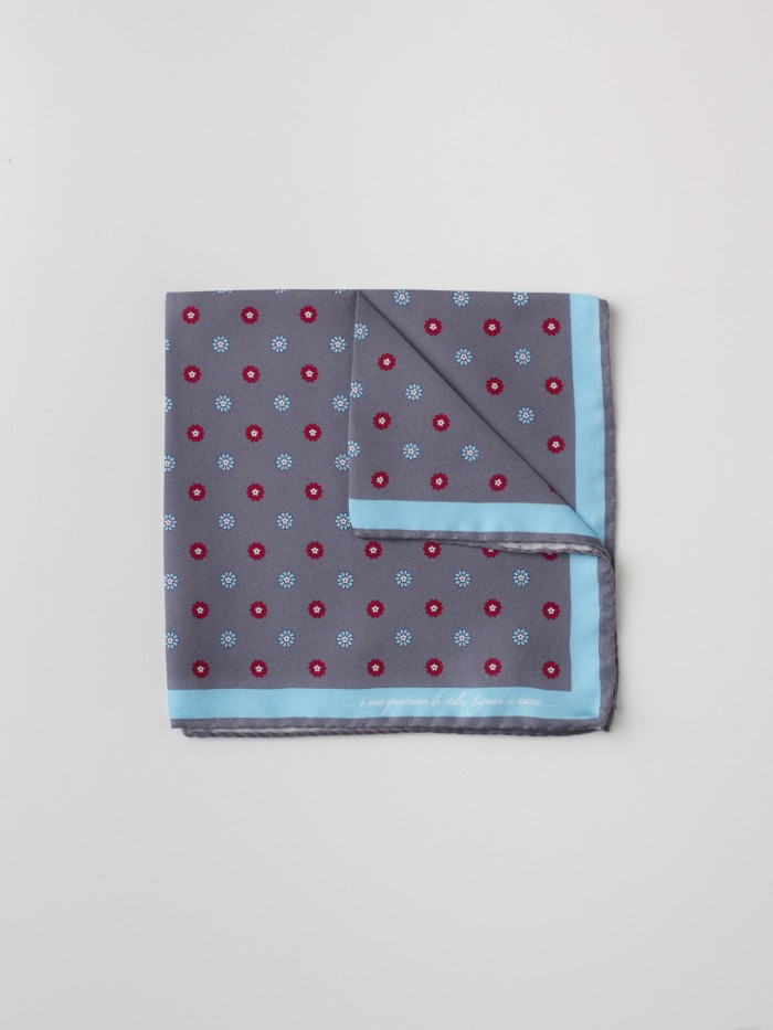 GREY FLOWERS SILK GENTLEMAN...