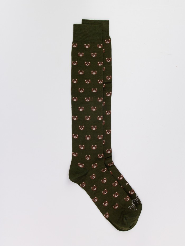 GREEN TEDDY MEN'S SOCKS