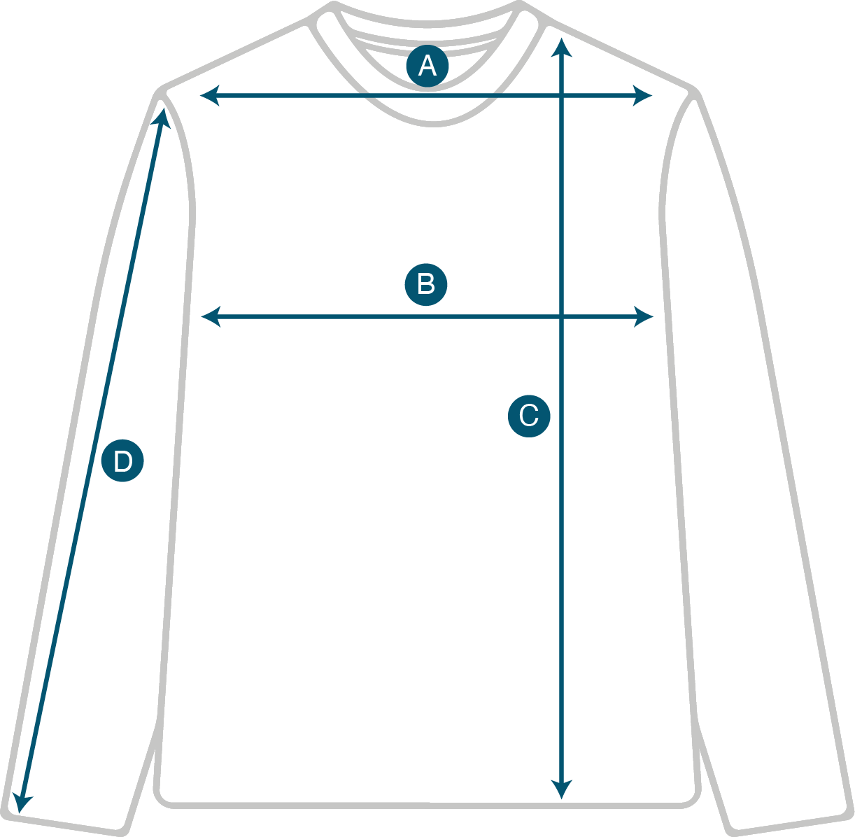 Measurement guide for knitwear